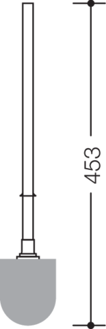 HEWI WC-Bürste Serie 477, matt, mit wechselbarem Bürstenkopf, reinweiß 477.20B010 99