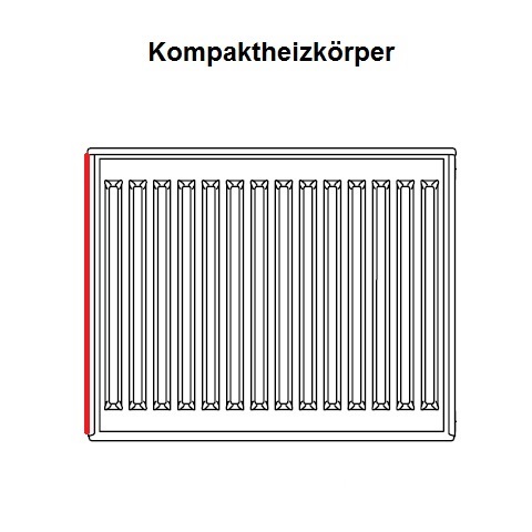 Kermi seitliche Abdeckung für rechtsseitigen Anschluss Typ 33 (155mm) links, Höhe 954/959mm ab 04/2018 ZA01770030