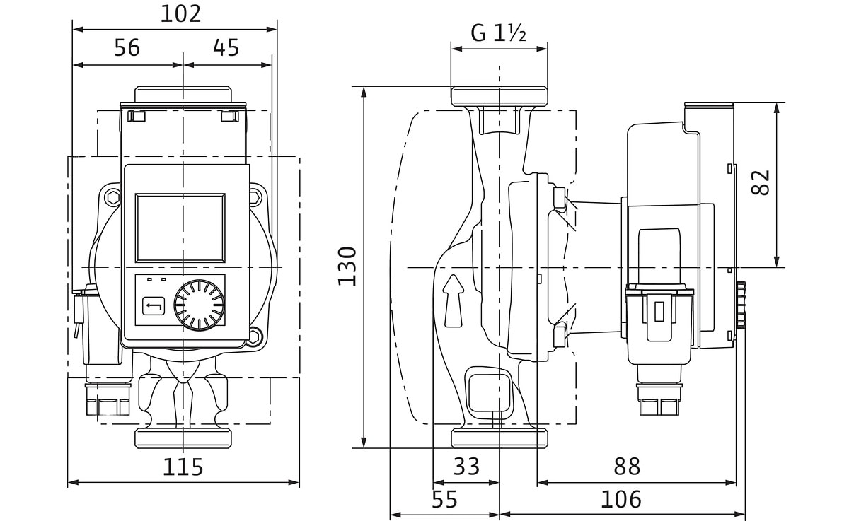 Wilo Stratos PICO plus 25/0,5-6-130,G11/2,40W Hocheffizienzpumpe Nassläufer 4244376