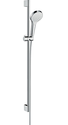 Hansgrohe Brauseset Croma Select S 1 jet/ Unica'Crometta mit Brausestange 900mm weiss/chrom 26574400