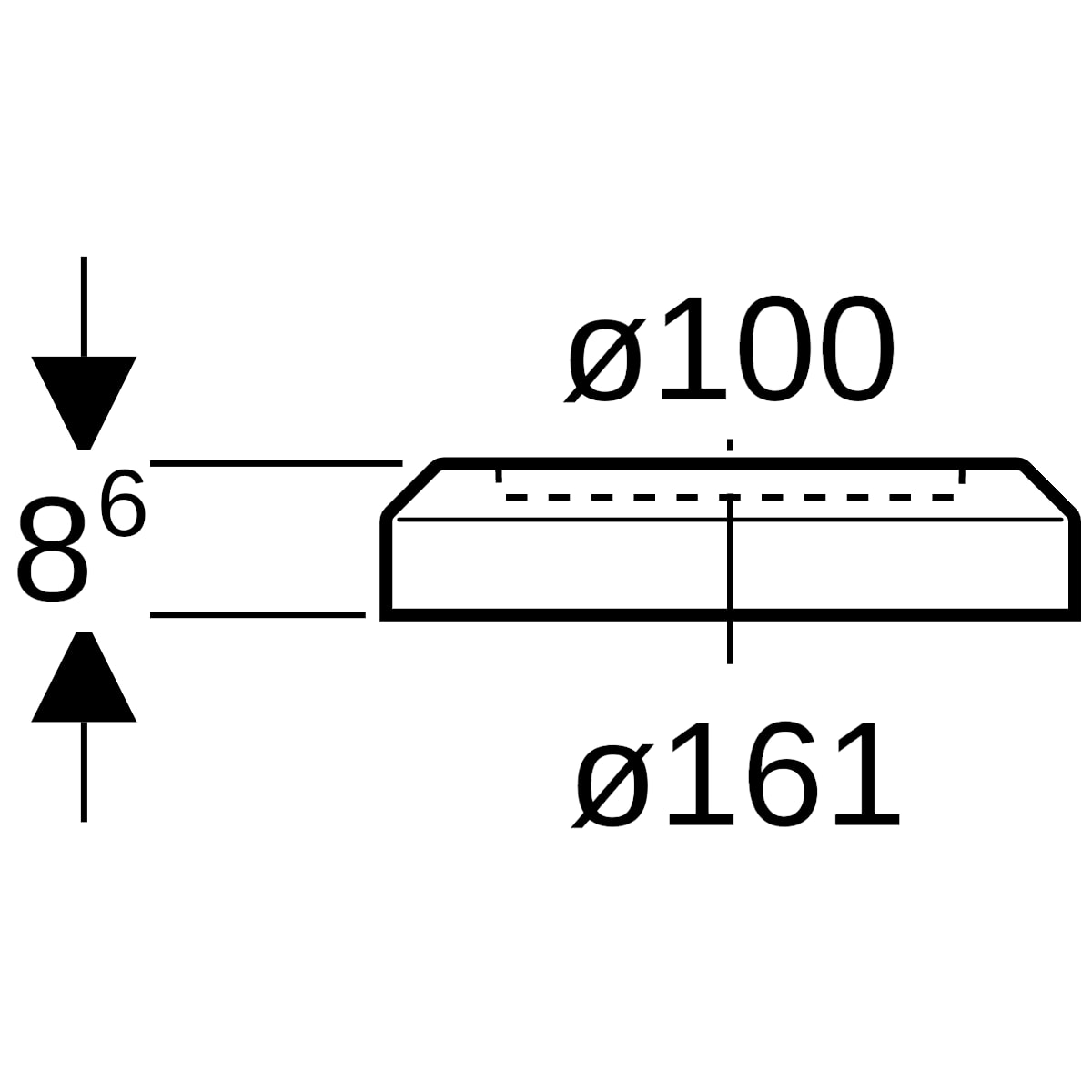 Geberit Wandrosette zu Anschlussbogen 90 Grad für WC d100 242.716.11.1