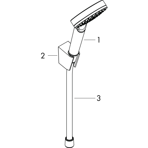 Hansgrohe Brauseset Crometta 1 jet EcoSmart 9 l/min/Porter weiss/chrom Brauseschlauch 1250mm 26568400
