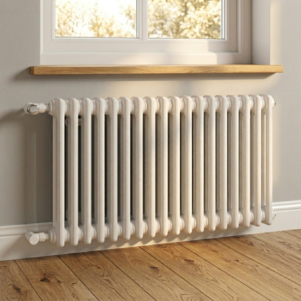Zehnder Röhrenradiator Charleston 6-Säuler H: 90 L: 211,6cm, Modell 6090-46, weiß ZC163646B129000