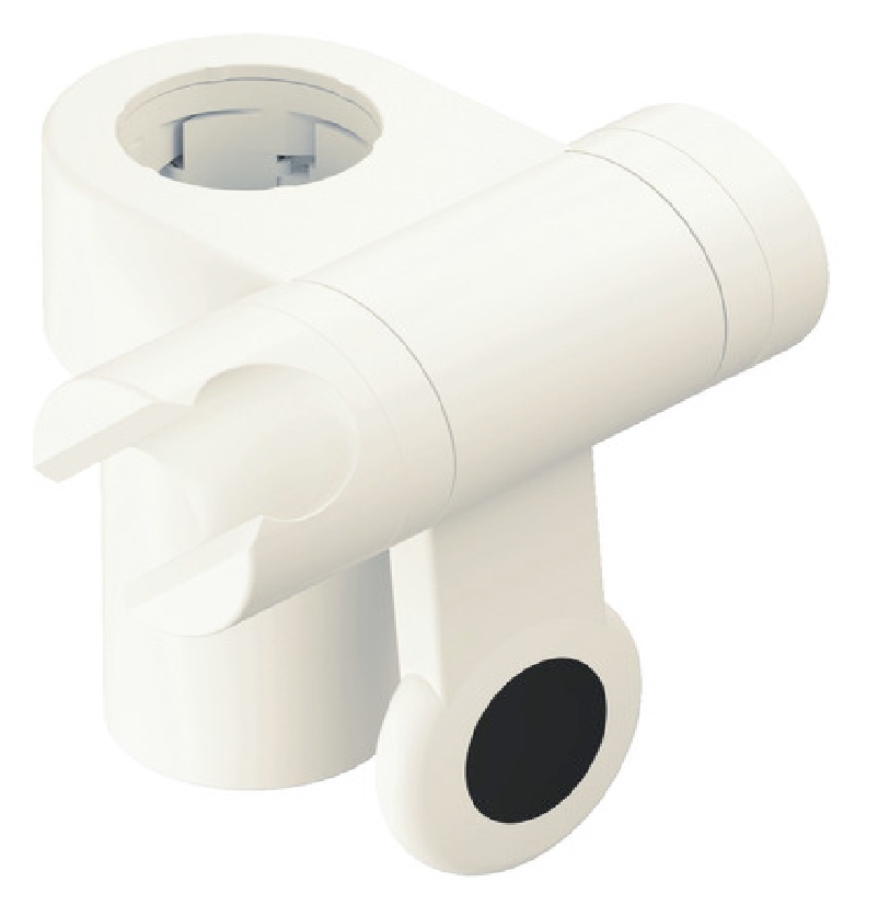 HEWI Brausehalter Serie 801, für Brausehalterstangen, 477..., 801..., 950...90, mattem Polyamid, reinweiß 950.33BE0190 99