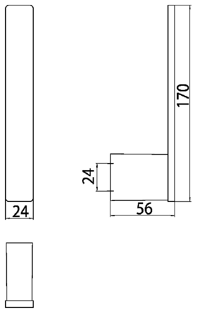 Emco Reservepapierhalter Loft senkrecht für 1 Rolle schwarz 050513301