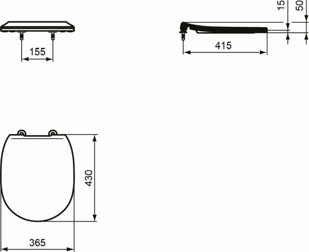Ideal Standard WC-Sitz Connect Flat Softclosing weiß E772401