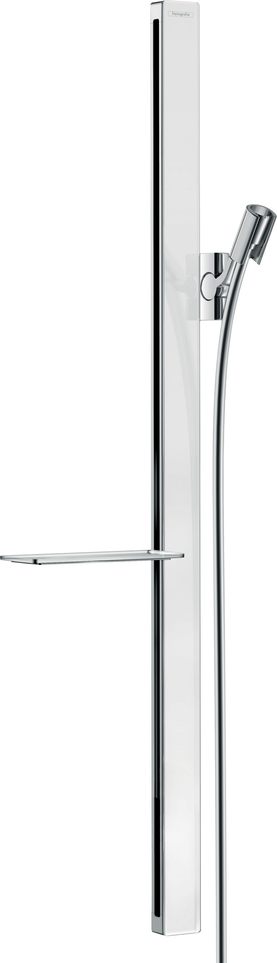Hansgrohe Brausestange Unica E 900mm mit Isiflex Brauseschlauch 1600mm, Weiß/Chrom 27640400