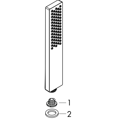 Hansgrohe Pulsify E Stabhandbrause 100 1jet EcoSmart+, Mattweiß 24321700