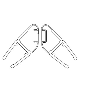 HSK Magnetprofil 90° Transparent, Höhe 2.010mm E100055-90-8
