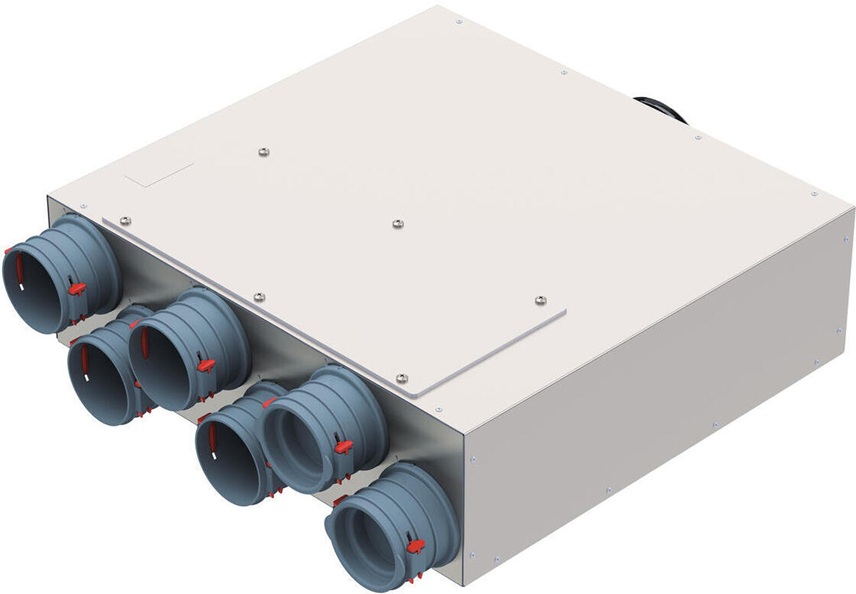 Helios FRS-FVK 6-75/125 Flach-Verteilerkasten 6x DN75, 1x DN125 03845