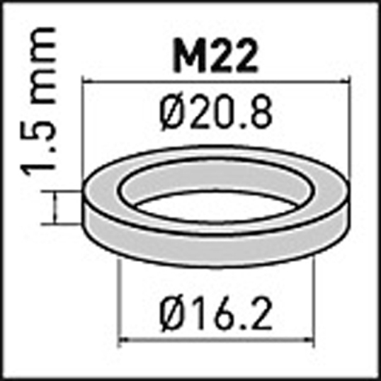 Neoperl Silikondichtung für SLC AC Strahlregler, M22 16.0x20.8x1.5mm 55111590