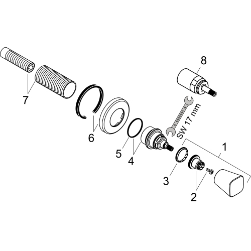 Hansgrohe Absperrventil Unterputz Logis Fertigset chrom 71970000