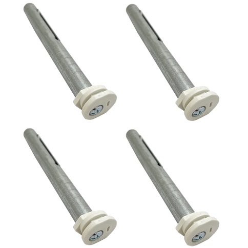 Zehnder Set BKE, 4x BKE 160mm verzinkt, Kunststoff weiß 766432
