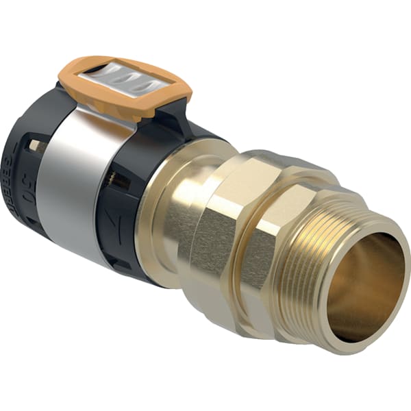Geberit FlowFit Übergangsverschraubung mit AG SiBr d63-R2 1/2 620.596.00.1