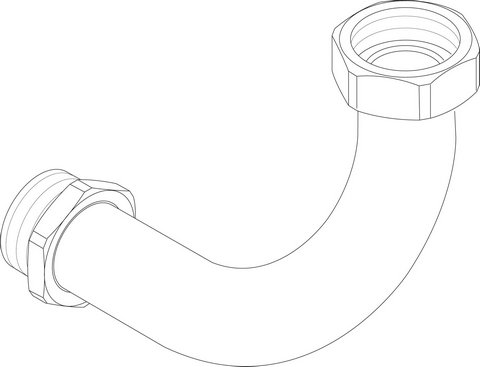 Bosch / Buderus Rohr DN40 42 x 1.5 Rücklauf 8735300126