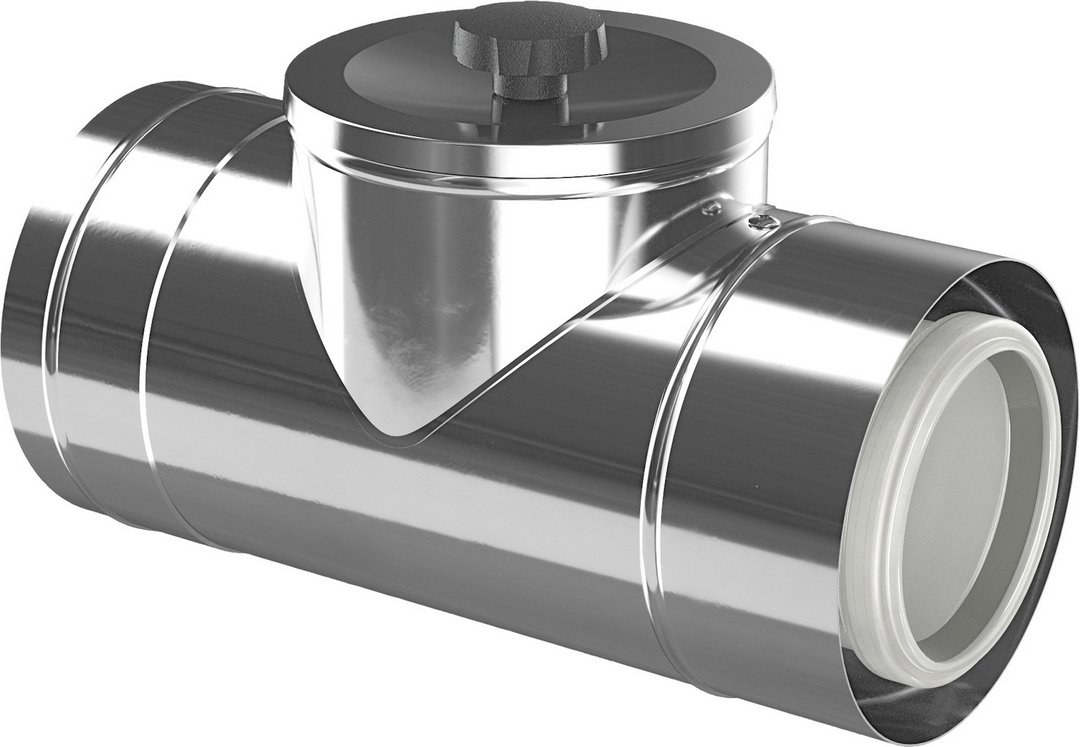 Bosch Rohr mit Prüföffnung d: 80/125 Edelstahl Abgaszubehör FC-CR80 7738112704