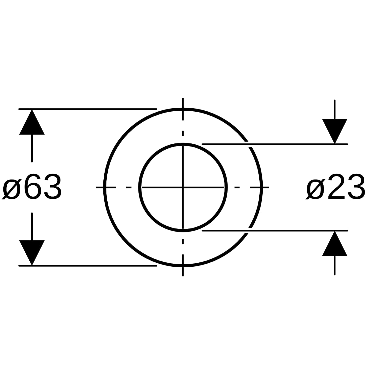 Geberit Flachdichtung für Geberit Spülventil von UP-Spülkasten bis Baujahr 1974 d63xdi23x3 891.015.00.1