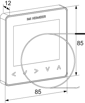 Heimeier neoStat-e V2 Raumthermostat 230V, Smart Home, weiß, für elektrische Fussbodenheizung 1500-02.500