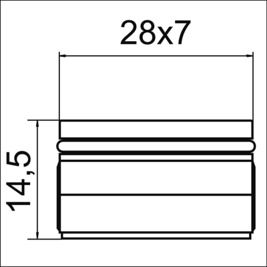 Neoperl Rechteckstrahlregler Laminar 28x7mm V=FULL FLOW 02329590