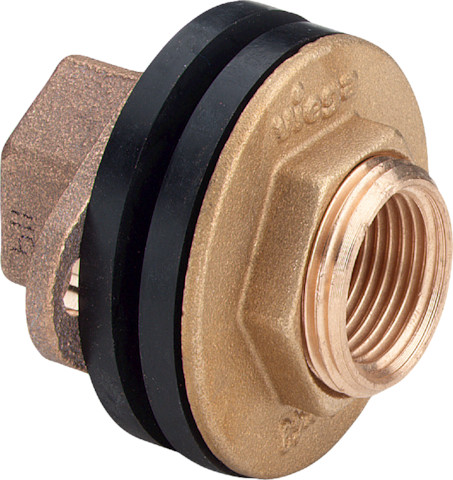Viega Wanddurchführung Rotguss 3427 in Rp1/2 x 30mm x Rp1/2 x G3/4 333942