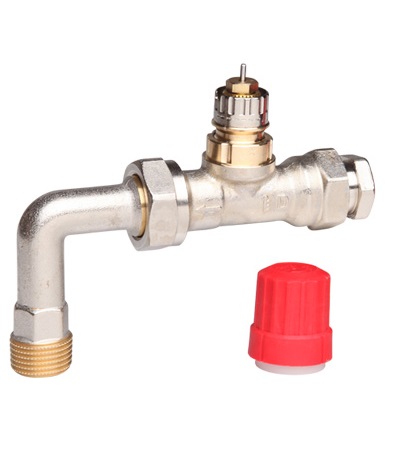 Danfoss Ventilgehäuse RA-K, Durchgang mit Bogen, R 1/2, , kv: 2,5 013G3363