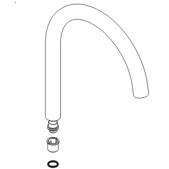 Hansgrohe Auslaufrohr Axor Uno Piccolo für Waschtischarmatur chrom 97363000