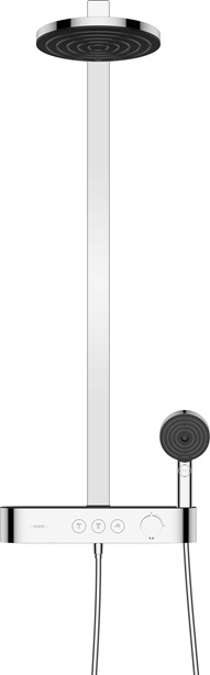 Hansgrohe Showerpipe Pulsify S 260 2 jet mit Brausethermostat Aufputz chrom 24240000