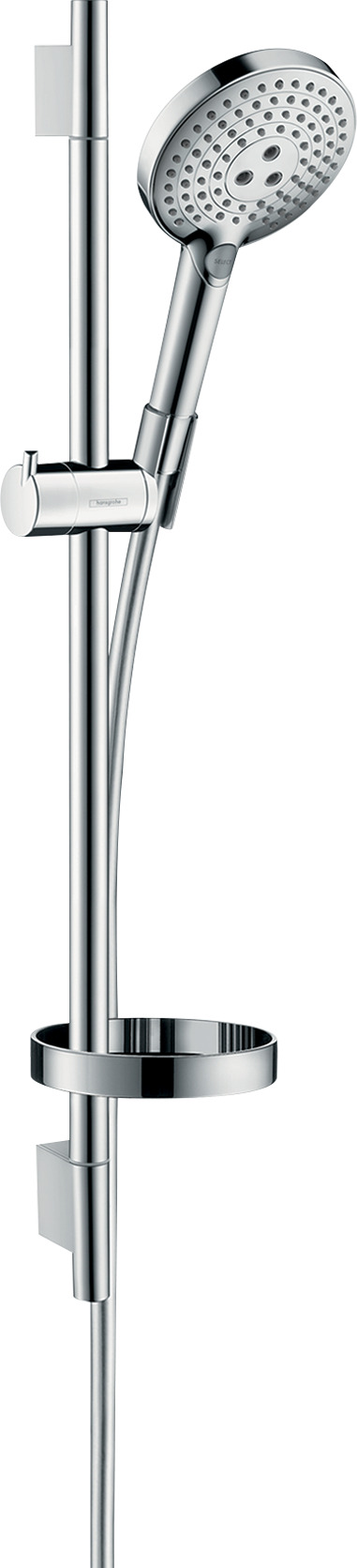 Hansgrohe Brauseset Raindance Select S 120 3jet EcoSmart mit Brausestange 650mm und Seifenschale, Chrom 26632000