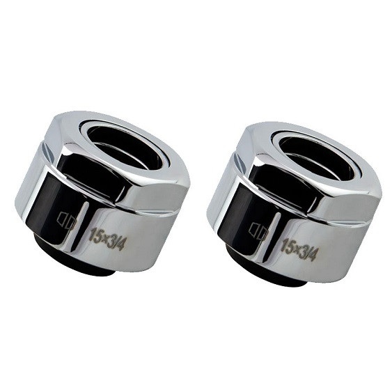 HSK Set für Kupfer Rohre 2 Stück 15×1 Kupfer, chrom 890011-02
