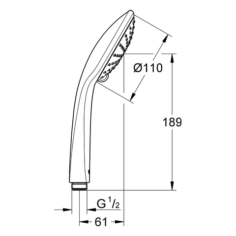 Grohe Handbrause Euphoria 110 Duo SprayDimmer chrom 27220000