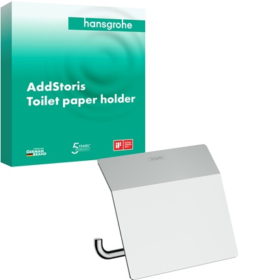 Hansgrohe Papierrollenhalter mit Deckel AddStoris chrom 41753000