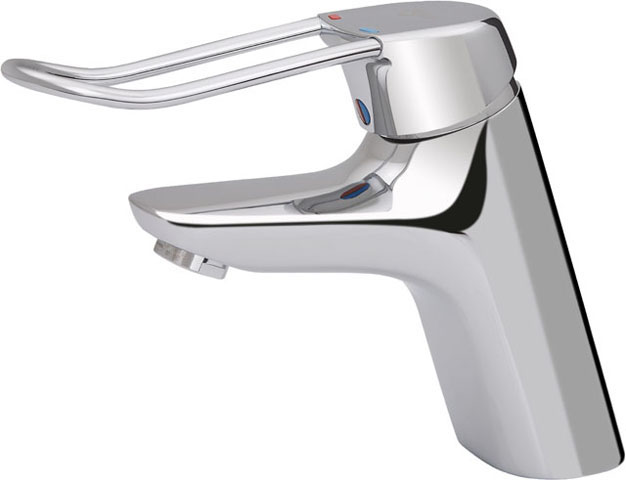 Ideal Standard Ceramix Blue Waschtischarmatur chrom, mit CU-Rohren Niederdruck Bügelgriff A5825AA