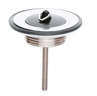 Kludi Waschtisch-und Bidet-Sifon Universal-Stopfenventil Messingunterteil, chromnickelstahl 1041135-00