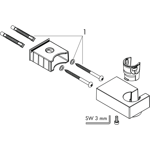 Hansgrohe Wandhalter Porter E für Handbrause mattweiss 28387700