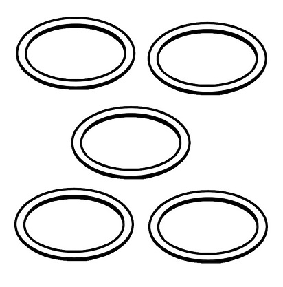 Schell O-Ring-Set für MONTUS Spülkasten 8cm, 5 Stück, d:37 292250099