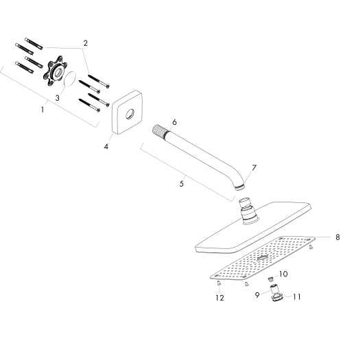 Hansgrohe Kopfbrause Raindance E 240 Air 1 jet mit Brausearm 230mm EcoSmart chrom 27375000