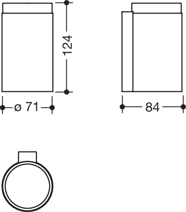 HEWI Glasbecher mit Halter System 900, Metall, verchromt, Becher Kristallglas 900.04.00040