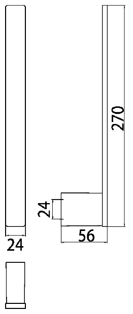 Emco Reservepapierhalter Loft senkrecht für 2 Rollen schwarz 050513302