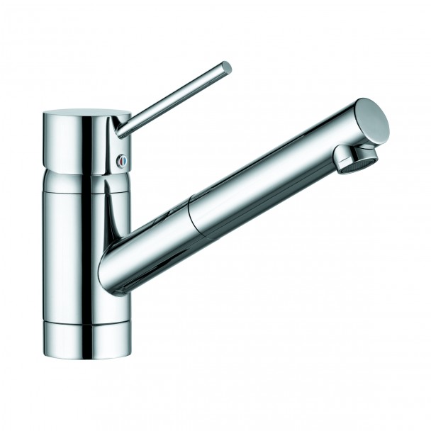 Kludi Scope Spültisch-Einhandmischer 197mm chrom, herausziehbarer Auslauf, Niederdruck 339320575