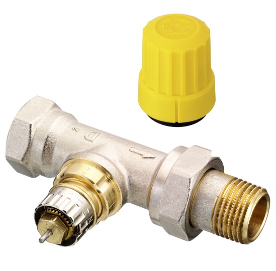 Danfoss Ventilgehäuse RA-UN 15 R 1/2, Durchgang, matt vernickelt 013G3004