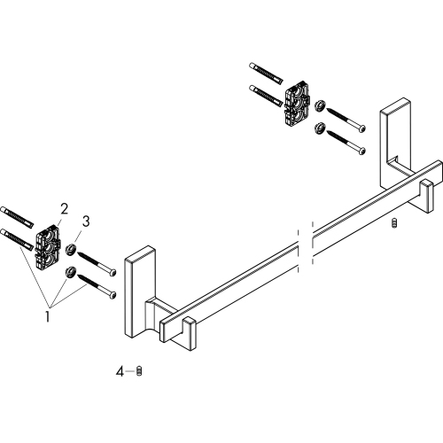 Hansgrohe Badetuchhalter 800mm Axor Universal Rectangular chrom 42683000