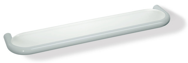 HEWI Ablage Serie 801, mit Platte transparentem Kunststoff, 600mm breit, 140mm tief, reinweiß 801.03.100 99