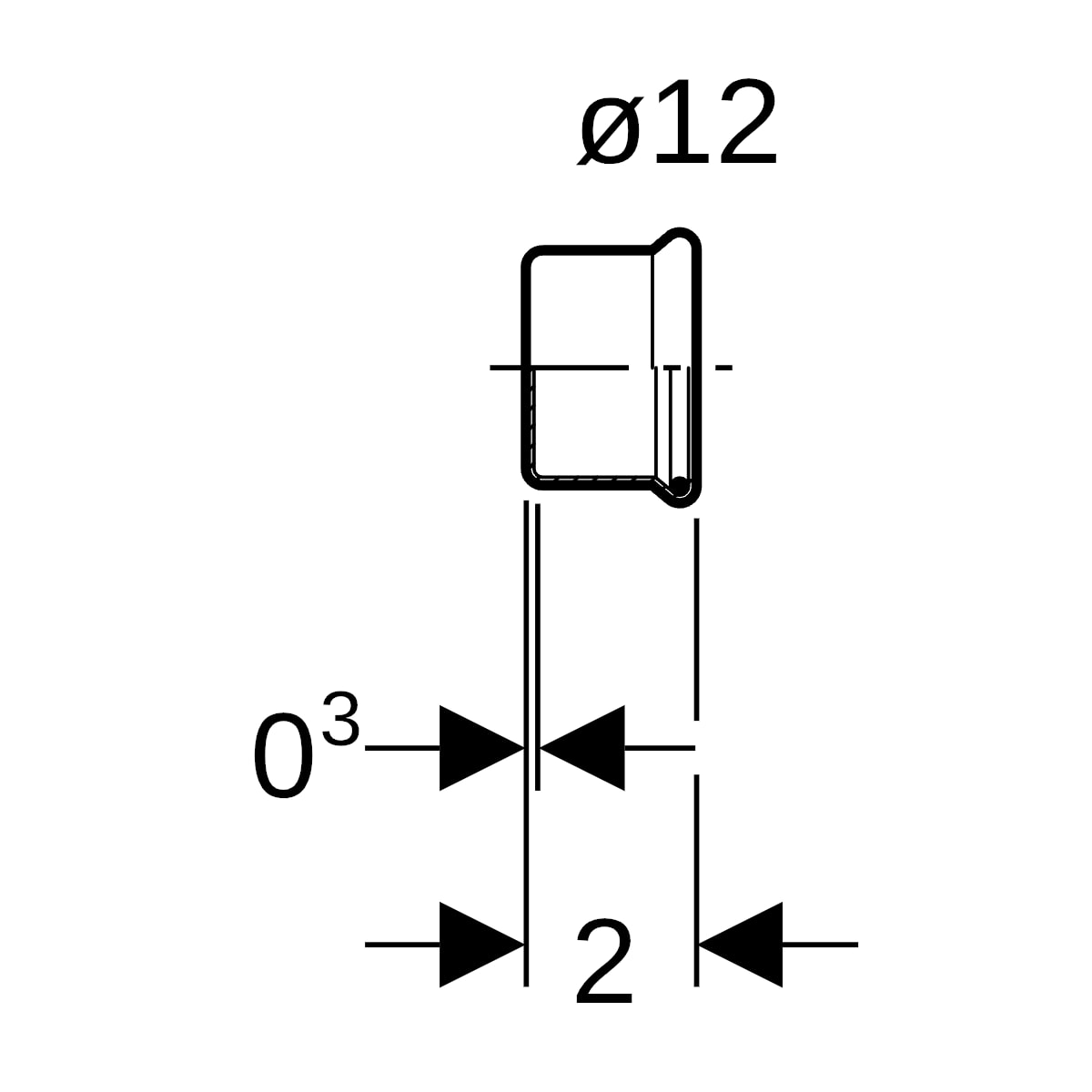 Geberit Mapress C-Stahl Kappe d12 verzinkt 20211