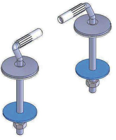 Ideal Standard Scharnier für Universal-WC-Sitz chrom J1193AA