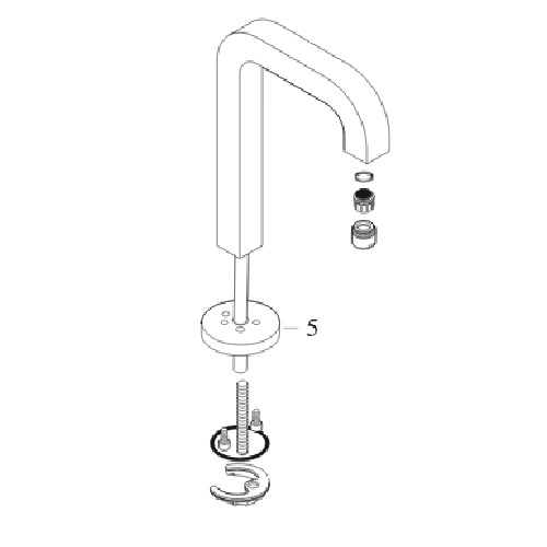 Hansgrohe Rosette Axor Citterio 3-Loch Waschtischmischer Standmodell chrom 97804000