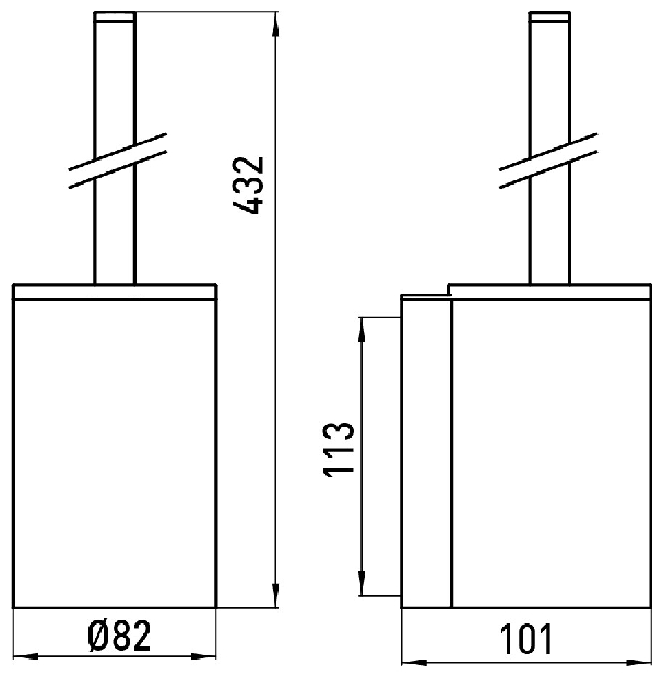 Emco Bürstengarnitur System2 Wandmodell chrom/weiss 351500104