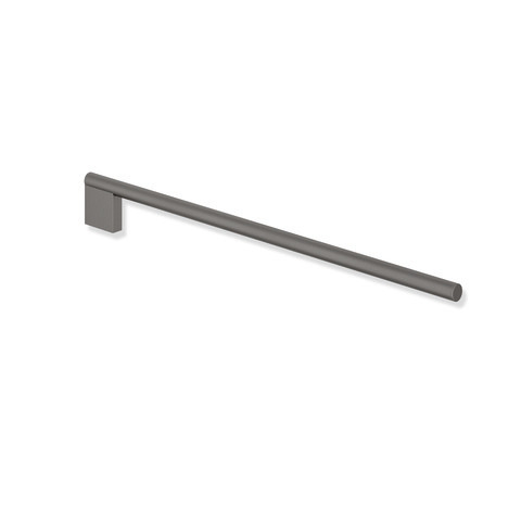 HEWI Handtuchhalter, Edelstahl, Länge 445mm, Haltearmdurchmesser 15mm, dunkelgrau perlglimmer tiefmatt 900.09.00160 SC