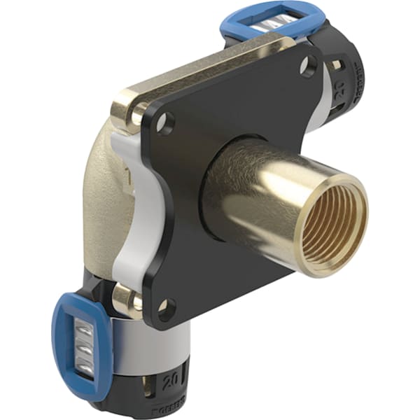 Geberit FlowFit Eckwanddurchführung 90 Grad RG+ d20-Rp1/2-d20 620.823.00.1