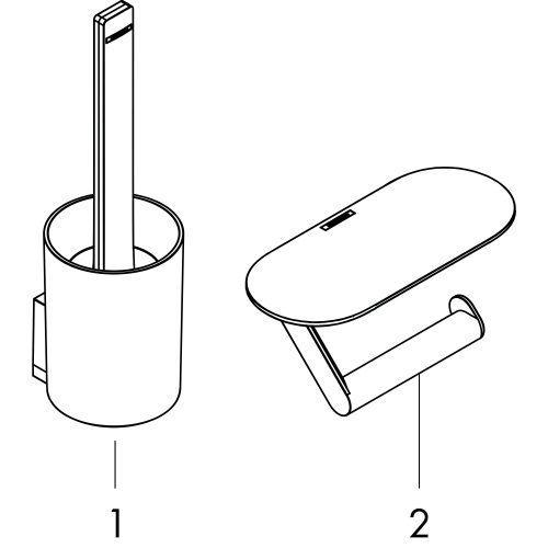 Hansgrohe Toiletten-Set WallStoris mattweiss 27969700