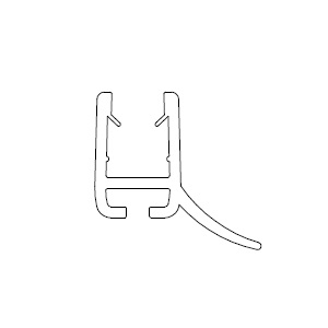 HSK Wasserabweisprofil, gebogen, 6mm Glas, Runddusche 4-teilig E100059-6-4